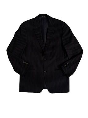 Hugo Boss “Pasini” Deep Navy Pinstripe Two-Button Blazer